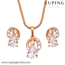 62432-Xuping Moda mujer dos piezas Jewlery Set con 18 quilates chapado en oro